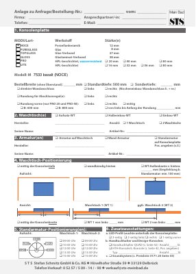 Erste Seite Bestellformular Konsolenplatten STS-MODULart